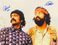 Tommy Chong Cheech Marin Signed 11x14 Photo Up in Smoke Autograph Beckett COA