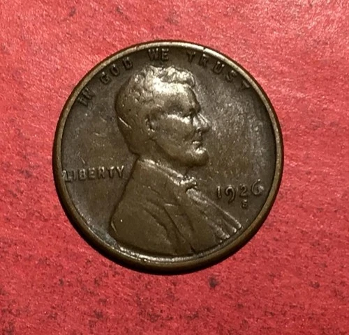 1926S US LINCOLN CENT! Lower Mintage! San Francisco Mint! VG! Old US Coin!