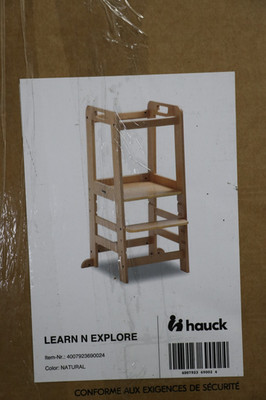 Hauck Learn N Explore, Natur  Lernturm für KInder, für Küche Tisch Bad, Natural