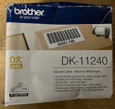 BROTHER, DK-11240 Label Roll, Barcode Labels, Black on White, 600 Labels, 102 mm