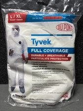 Dupont Tyvek Trimaco Full Coverage Body Suit Size L/XL w/ Hood & Boots F3B6