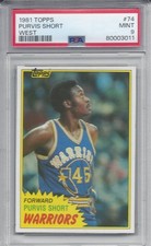 PSA 9 MINT  1981 TOPPS PURVIS SHORT #74 WARRIORS WEST NEW PSA CASE (A)