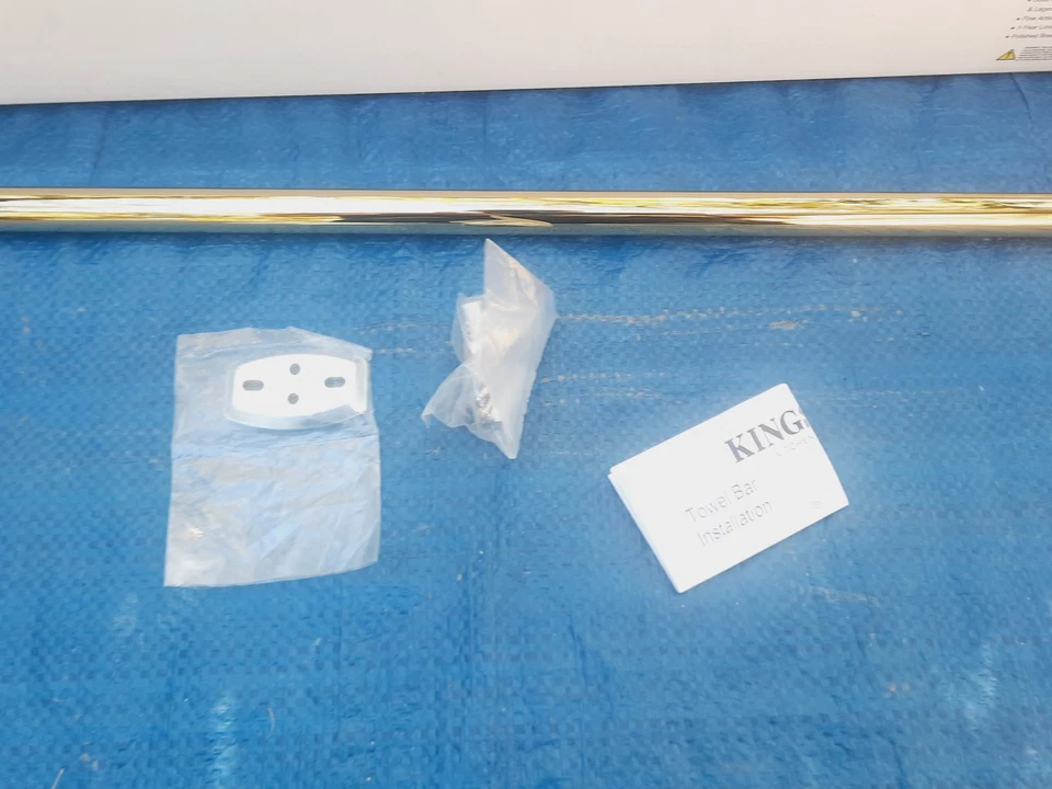 Kingston Brass BA3961PB Restoration 24 Inch Towel Bar - Polished Brass - Image 3 of 4