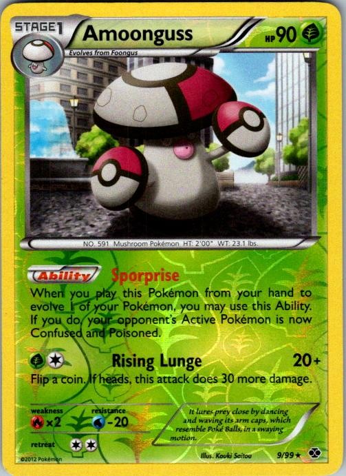 Amoonguss 9/99 Rare Next Destinies Pokemon Reverse Holo Lightly Played