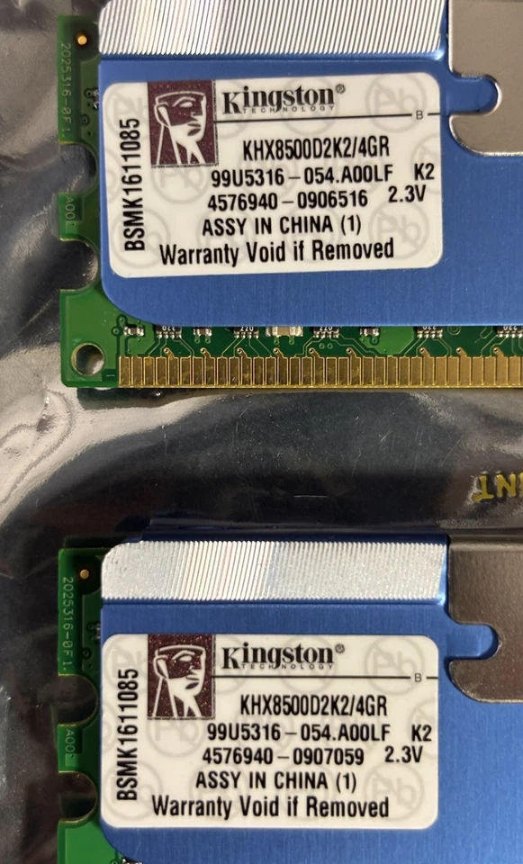 Kingston HyperX 4GB 1066 MHz DDR2 SDRAM Memory (KHX8500D2K2) (2x2GB modules) - Image 3 of 3