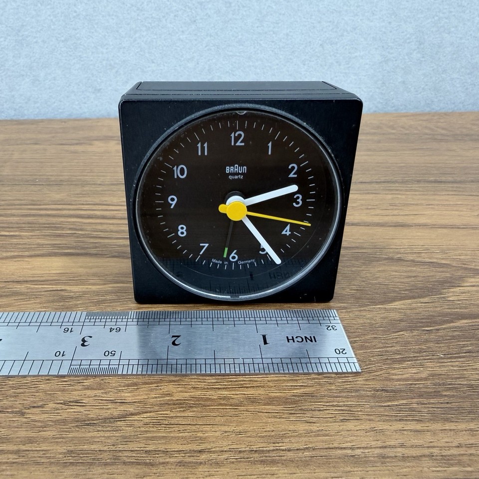 Vintage Braun Quartz Alarm Clock AB1 Type 4746 Minimalist Desk Travel ...