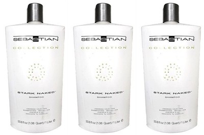 3 Sebastian Collection STARK NAKED SHAMPOO 33.8 oz COMBINE & SAVE $$$$