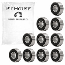 16100-2RS - 10x28x8mm Deep Groove Ball Bearing Double Sealed Chrome Steel 10 Pcs