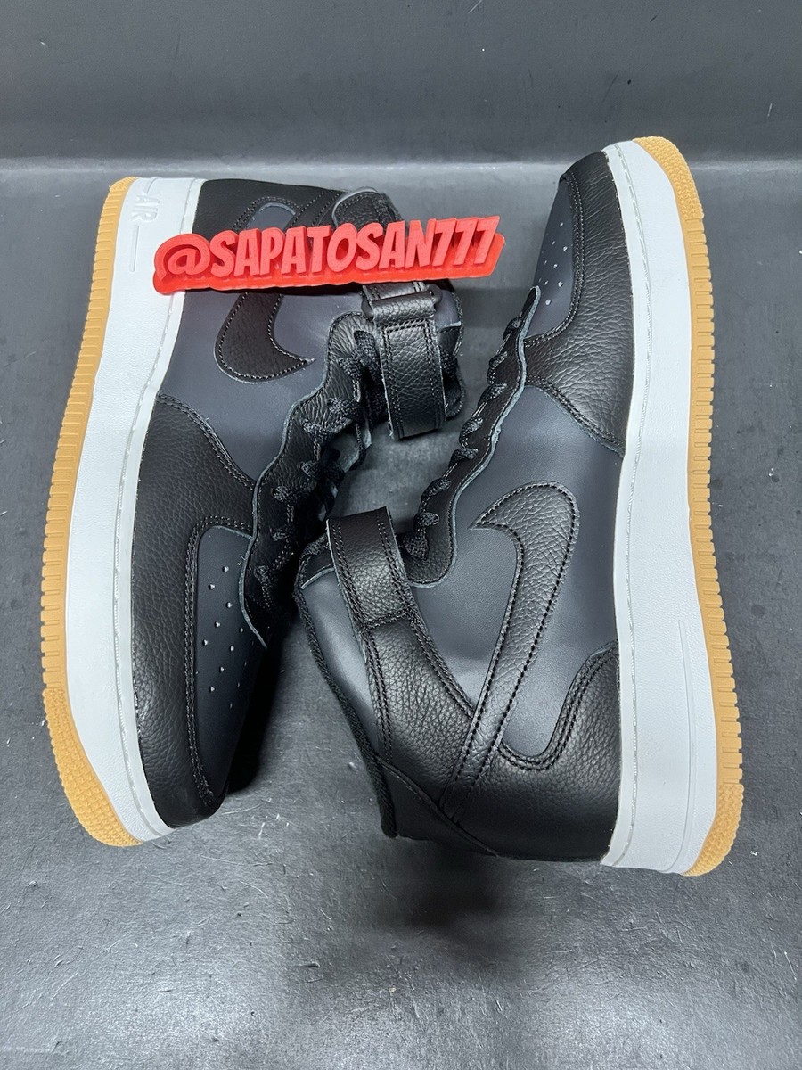 NIKE AIR FORCE 1 MID AF1 [DV7585-001] BLACK ANTHRACITE GUM SZ 12