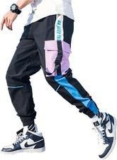 Mens Joggers Cargo Pants Outdoor Sports Fashion Casual Medium, Black