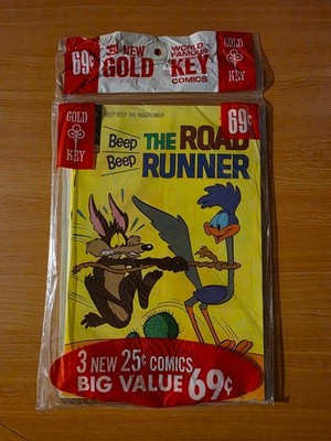 Gold Key 3 Pack SEALED Yosemite Sam #32 Baby Snoots #22 Road Runner #54 ~NM 1975