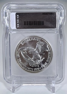 1985 Engelhard American Prospector Silver Round ICG MS68PL S$1