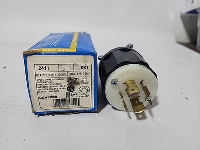 Leviton Grounding Locking Plug 2411 