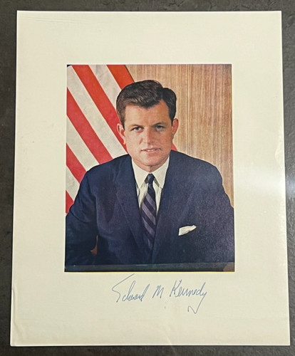 Edward Ted Kennedy Signed Photo Vintage Autograph US Senator Kennedy Family