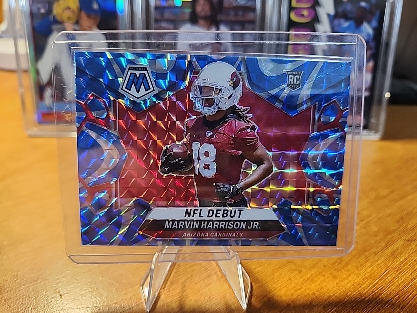 2024 Panini Mosaic - NFL Debut Marvin Harrison Jr. #283 Reactive Blue Mosaic...