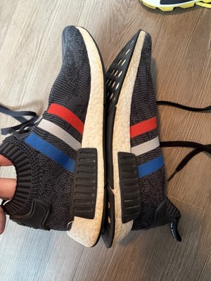 adidas NMD R1 PK Tri Color Stripes Black White Men's Size 9.5 BB2887 2016