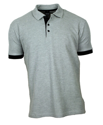 73MILES Poloshirt Herren Polohemd zweifarbig kurzarm grau S - 4XL
