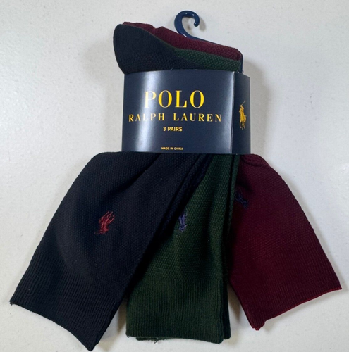 NEW POLO RALPH LAUREN 3-Pair Business Dress Socks Multicolor 6-12 FAST SHIP - Picture 19 of 27