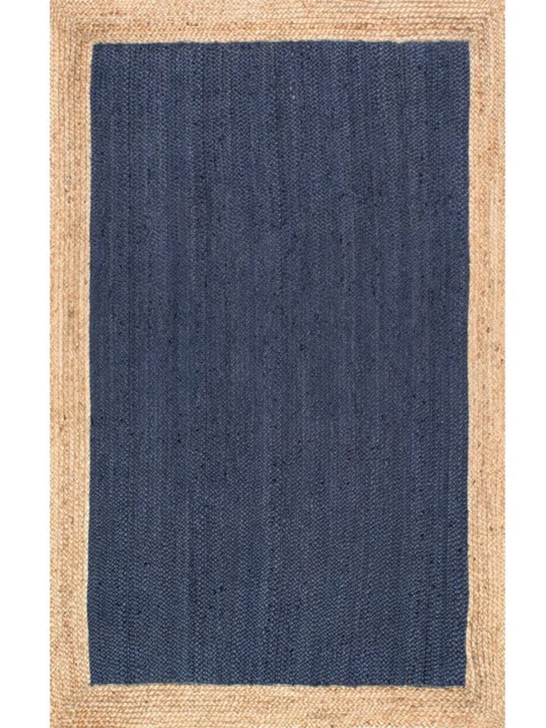 100 Indian Jute Braided Rug Living and Bedroom Home Decor Rectangle