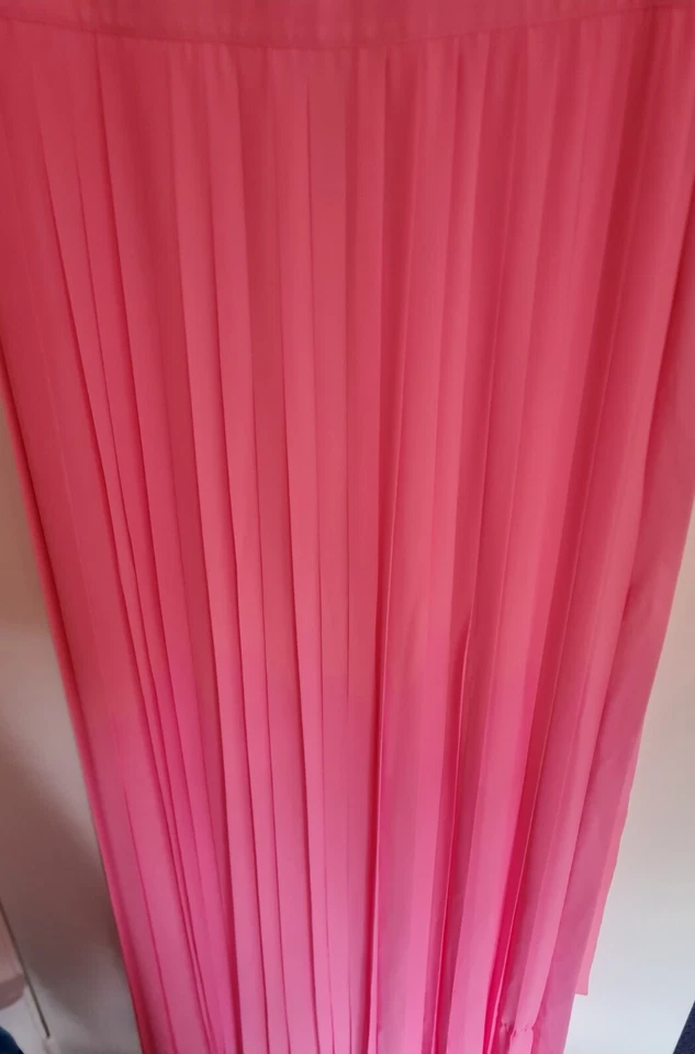 Maxi vestido Somerset de Alice Temperley rosa plisado talla 10 nuevo con etiquetas Foto 4 de 4