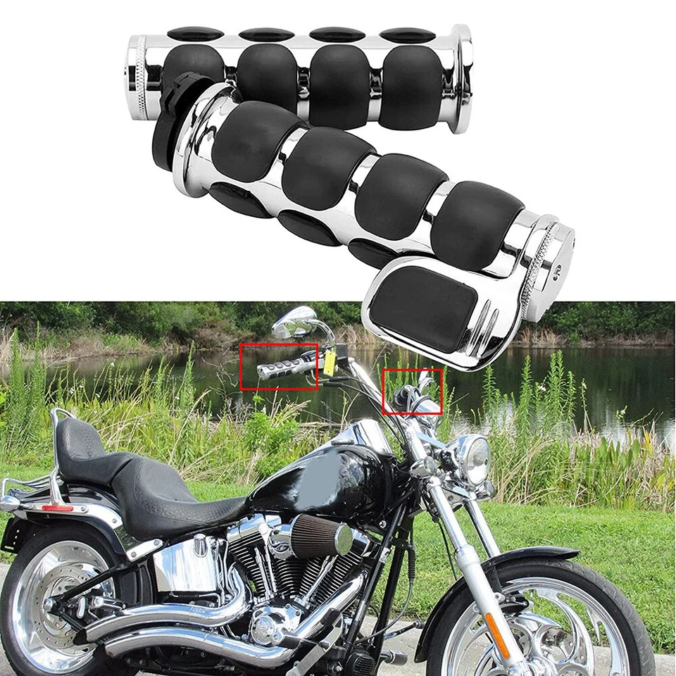 Рукоятки дроссельные 1 дюйм 25 мм для мотоциклетного руля Harley Davidson Dyna Softail - Изображение 2 из 4