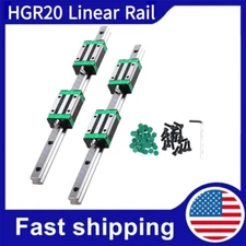 2Pcs HGR20 Linear Guide Rail +4Pcs HGH20CA Slider Block 200-2000mm 3D Printe CNC