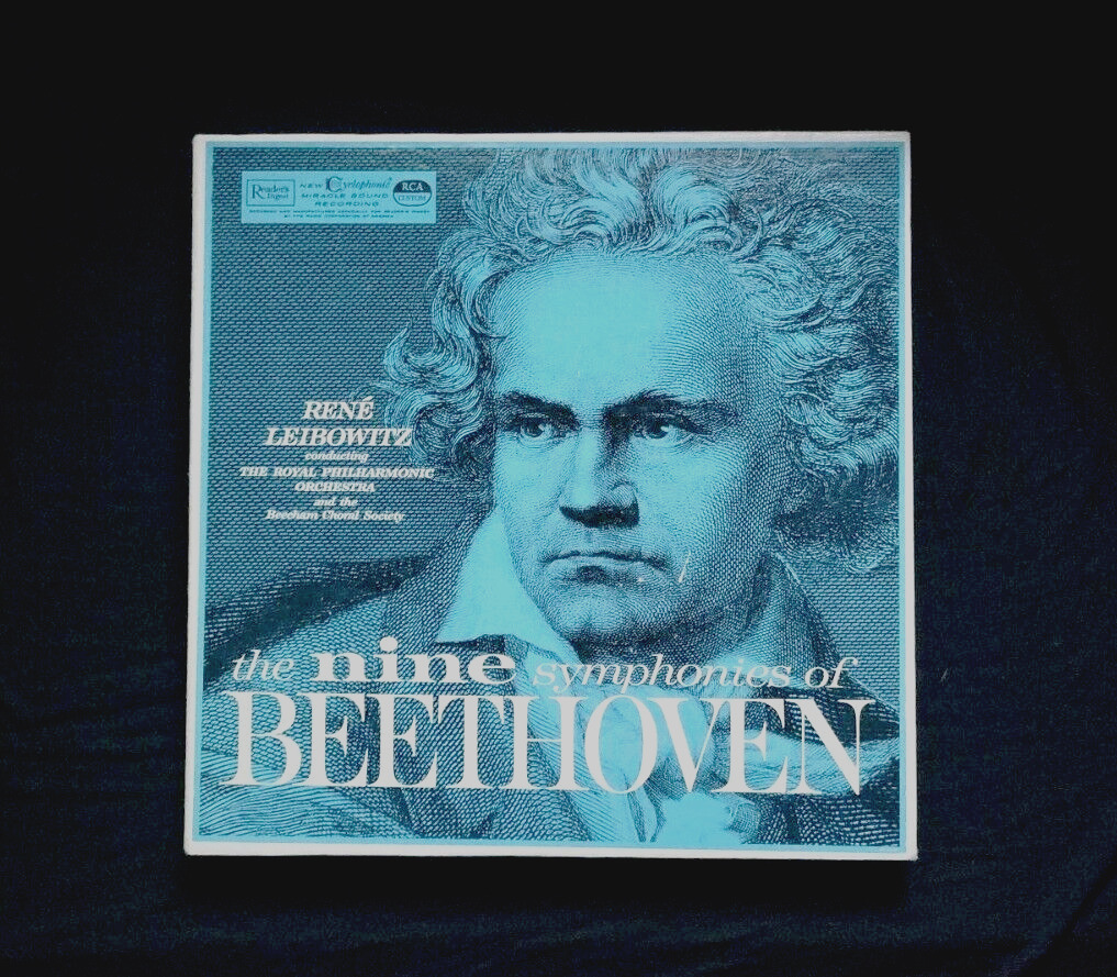 7 LP Boxed Set Nine Symphonies of Beethoven Rene Leibowitz,Reader's Digest RCA