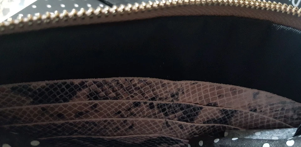 Bolso sin asas con estampado de serpiente Laura Di Maggio nuevo con etiquetas bolsa antipolvo caja de regalo Foto 4 de 4