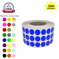 Small Color Coding Labels Stickers 1/4 Inch 8mm Dots for Marking