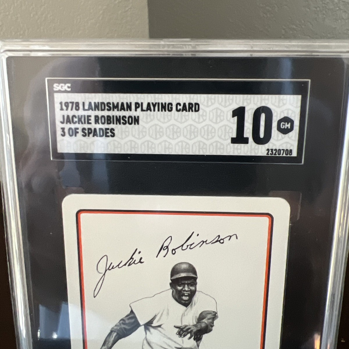1978 Landsman Playing Cards Jackie Robinson 3 of Spades SGC GEM