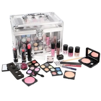 BRICONTI Schminkkoffer Zmile Cosmetics Acrylic 42 Teile im Koffer Schminke Vegan