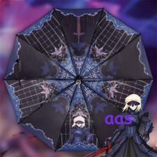 Anime Fate/Grand Order Saber Alter Folding Automatic Umbrella LED Handle 100 10k