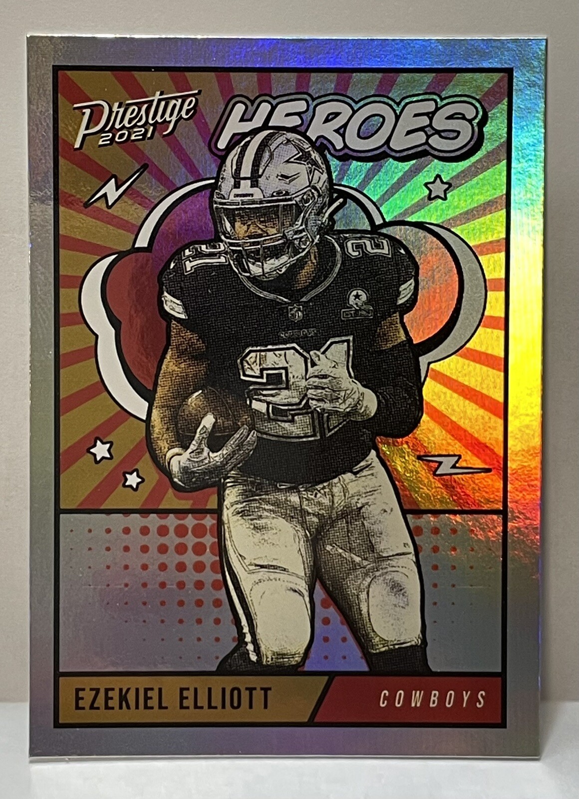 2021 Panini Prestige Ezekiel Elliott Heroes #HE-13 Dallas Cowboys