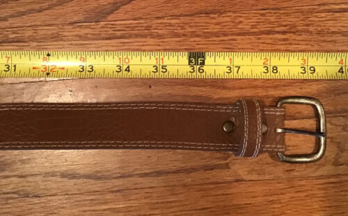 Light Brown Textured Faux Leather Belt - Picture 2 of 6