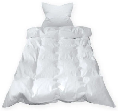 HAUS UND DEKO Bedding White 100% Cotton Cover Fine Stripe Set Hotel Closure