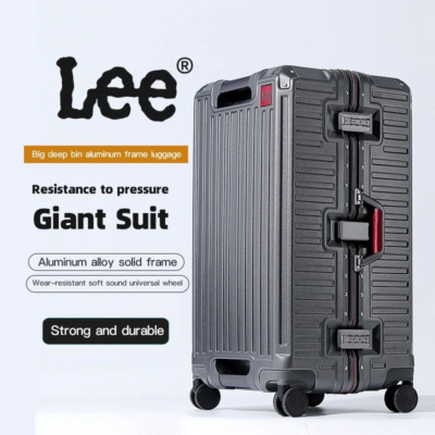 Travel Suitcase Men 20 24 28 30 Carry-On Luggage Women PC Aluminum Frame Trolley