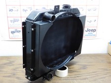 New Production Aluminum Radiator For Willys Cj2a Mb M38 Ford Gpw Bottom Mount.