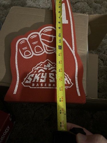 Colorado Springs Sky Sox Baseball Red Foam Finger 18 Inches Long 2016 - Picture 8 of 8