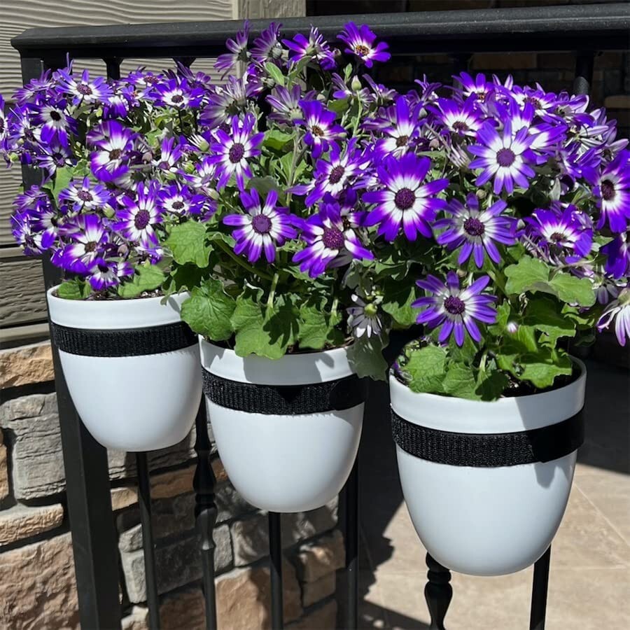 Balcony Buddies 3Pack 6inch Railing Planter for Outdoor Plants