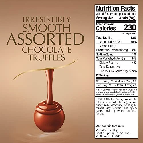 Lindt LINDOR White Chocolate Truffles, Gluten Free Kosher,, 42 OFF