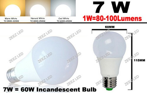 10X LED Light Bulbs 7W Soft Warm White A19 E26 Equivalent 60W Incandescent Lamp - Picture 2 of 12