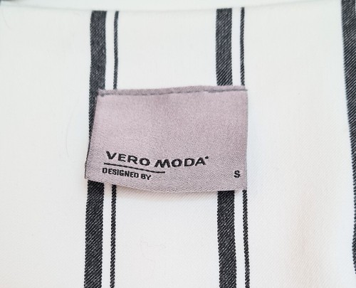 Weiß-blau-gestreiftes Wickelkleid von Vero Moda, wunderschön, Gr. S gebr. - Bild 6 von 6