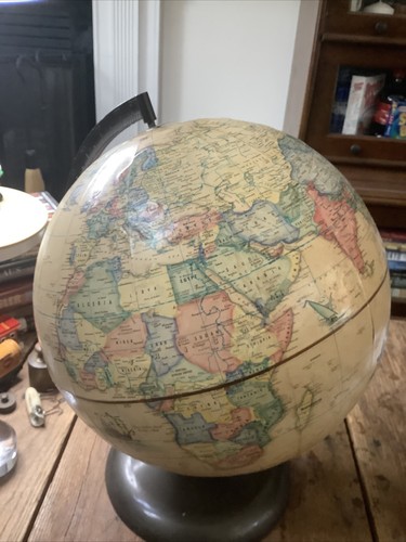 Vintage Rand McNally Terrestrial Nautical Raised Relief Globe 12” - Picture 5 of 7