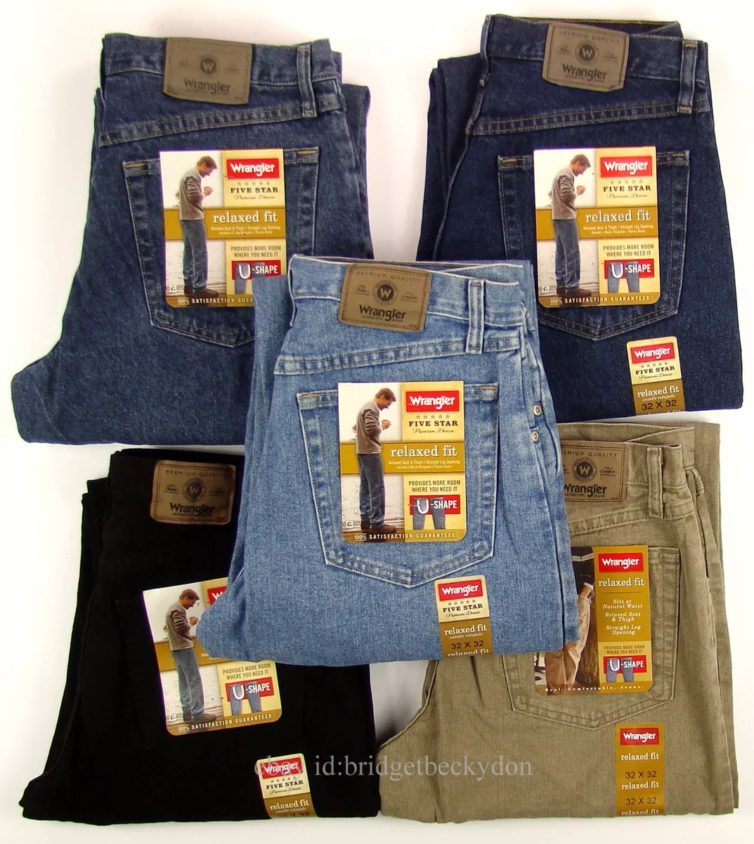 Wrangler Jeans REGULAR FIT New Mens Zipper Fly MANY SIZES AND COLORS NWT