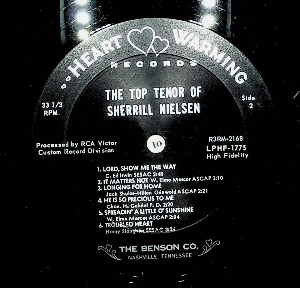 1965 Top Tenor Of Sherrill Nielsen Gospel Elvis Presley Voice Vinyl LP Record Foto 3 de 4