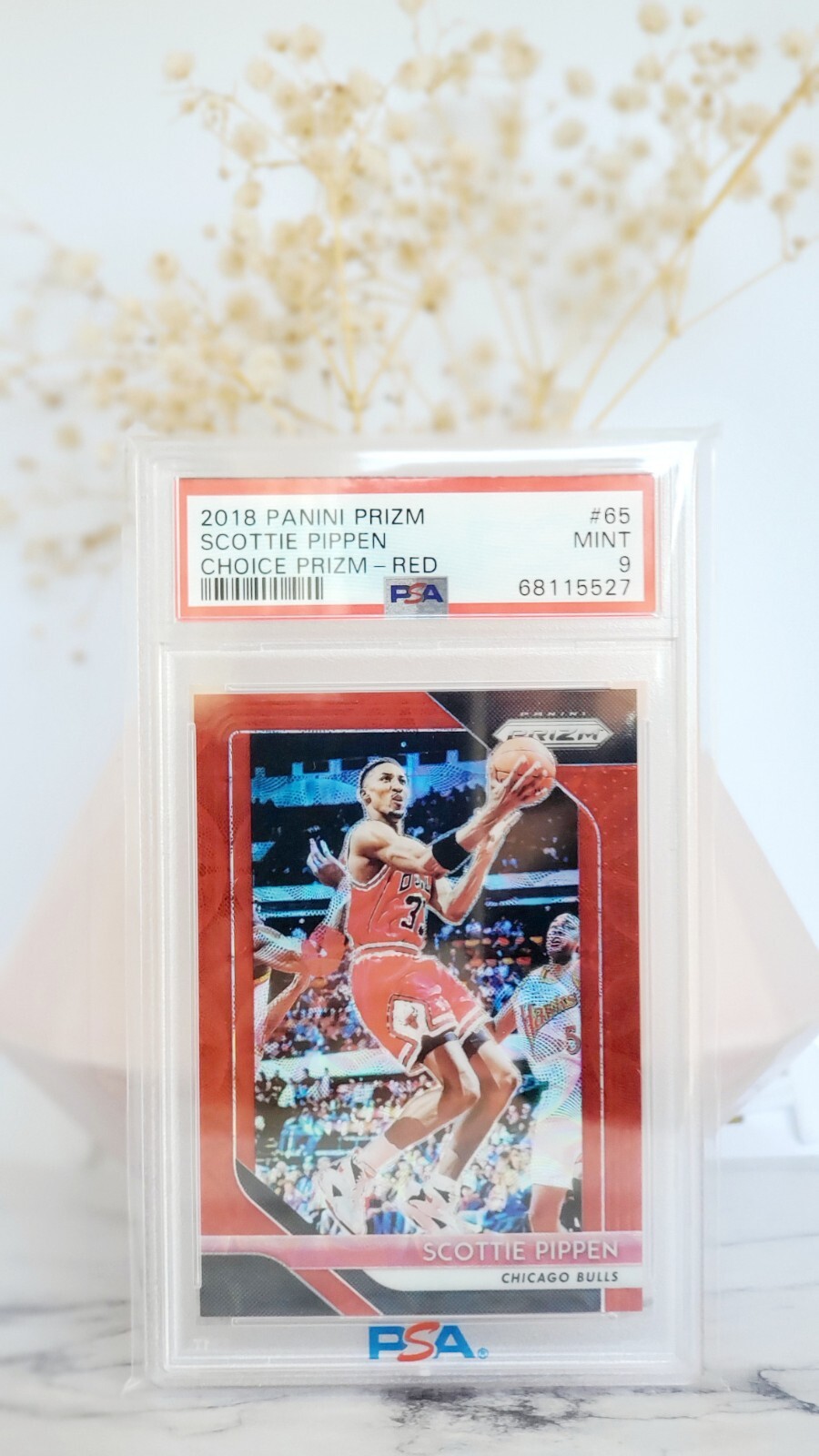 2018-19 Panini Prizm Scottie Pippen #88 /88 Choice Red Refractor PSA 9 Mint!