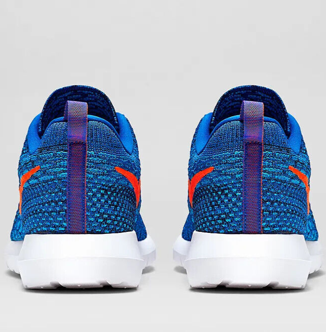 NIKE FLYKNIT ROSHERUN GAME ROYAL BLUE-BRIGHT CRIMSON SZ 9 [677243-401] Nike Flyknit Rosherun Game Royal/Bright Crimson/Blue Lagoon  main image 2