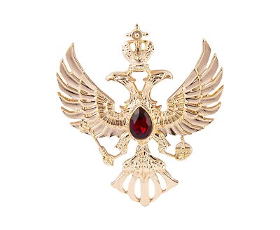 Knighthood Double Headed Eagle with Winged Stone Detailing Lapel Pin