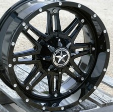 420 Black Lonestar Outlaw Wheels 20x9 5x4.5 5x114.3 0mm Jeep Wrangler Yj Tj
