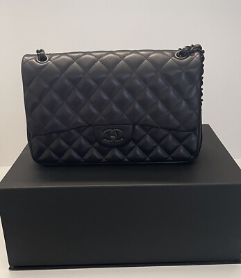 CHANEL ブラックレザー バッグ s-l400.jpg